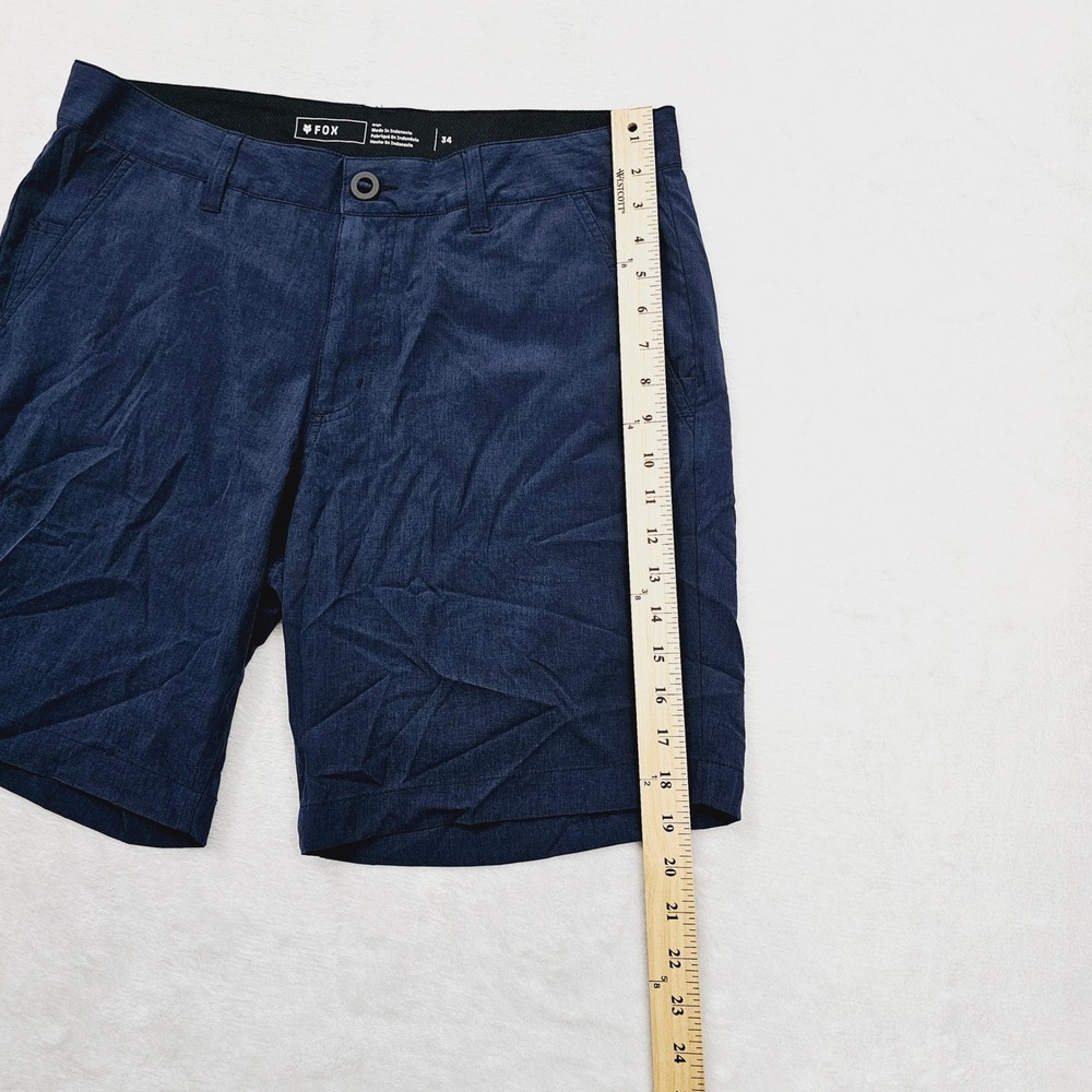 Fox Racing Essex Tech Shorts Mens 34 Navy Blue Stretch Chino MTB Casual Hiking - Picture 6 of 11